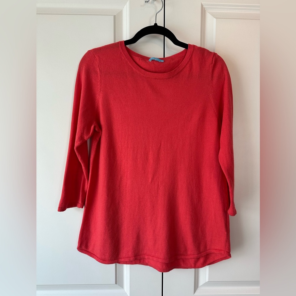 J. McLaughlin Women’s Pink Cotton Blend Sweater (Size M)